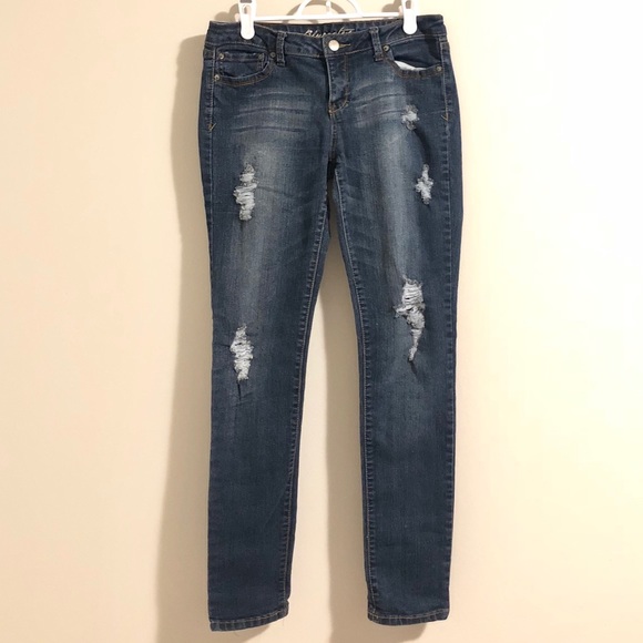 Bluenotes distressed front skinny blue jeans - Picture 2 of 9